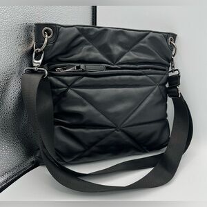 Chinese Laundry Black Quilted Crossbody Shoulder Bag